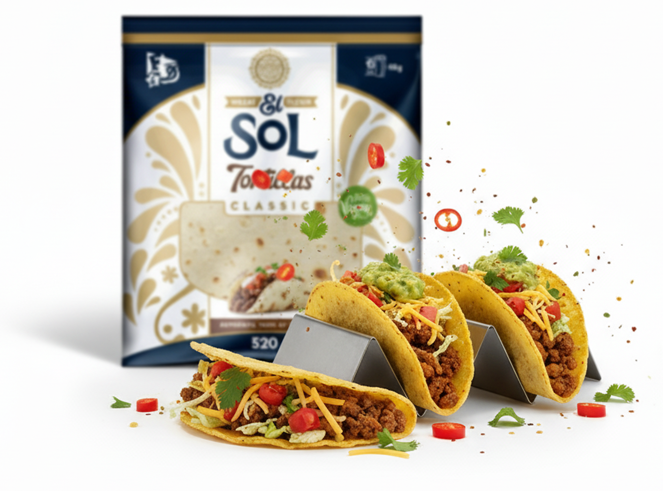 Takosi napravljeni od El Sol tortilja.